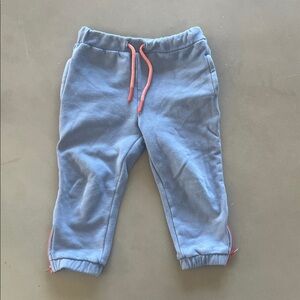 Kids Blue Joggers with Orange Drawstring